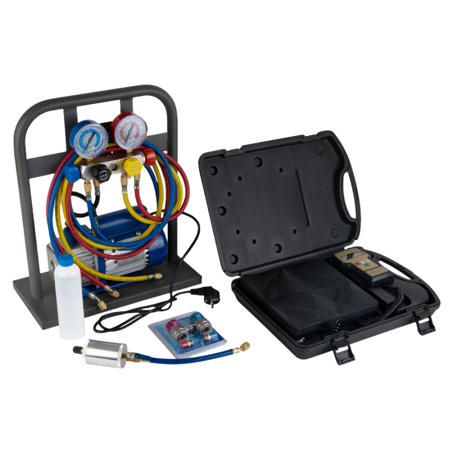 Установка для заправки автомобильных кондиционеров Wieder Kraft WDK-AC50 - фото