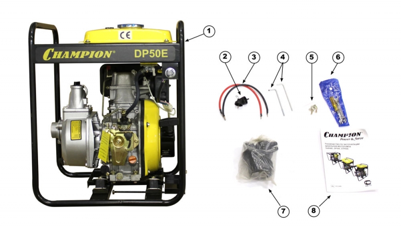 Мотопомпа дизельная Champion DP50E - фото