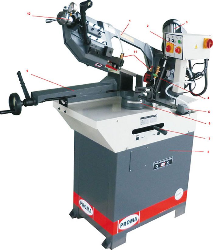 Ленточная пила по металлу PROMA PPS-220H - фото