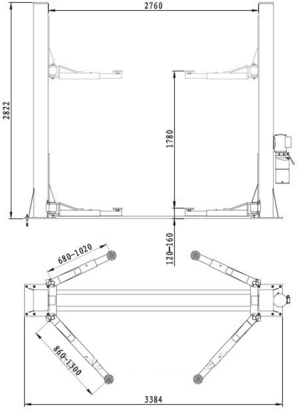 Подъемник автомобильный Wieder Kraft WDK-523 - фото