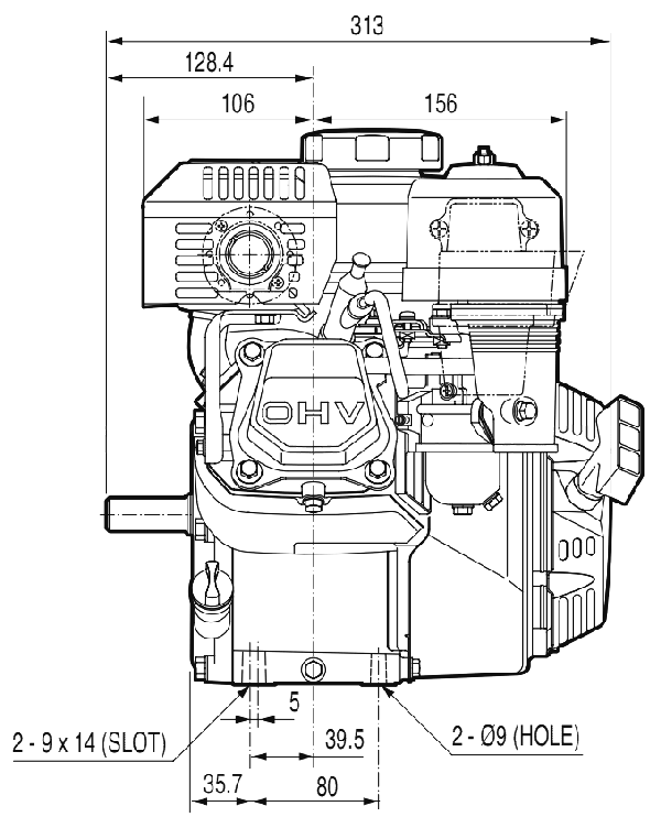 Двигатель бензиновый Grost GX 200 R с редуктором, аналог HONDA - фото