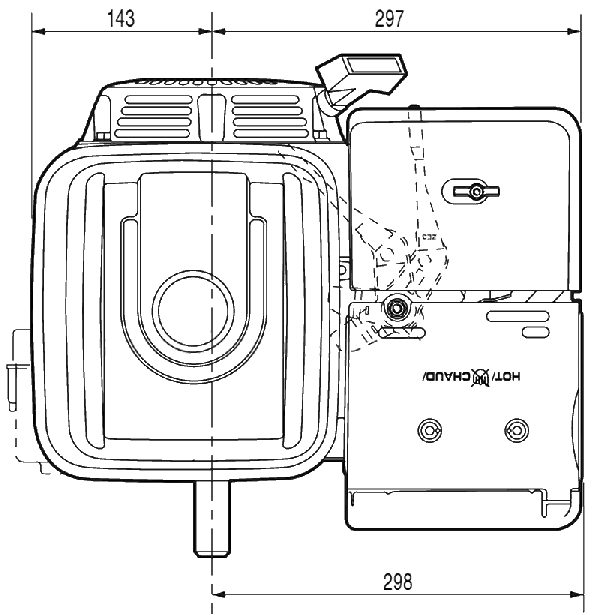 Двигатель бензиновый Grost GX 390 E (S тип), аналог HONDA - фото