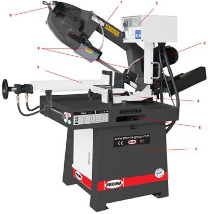 Ленточная пила по металлу PROMA PPS-250HPA - фото