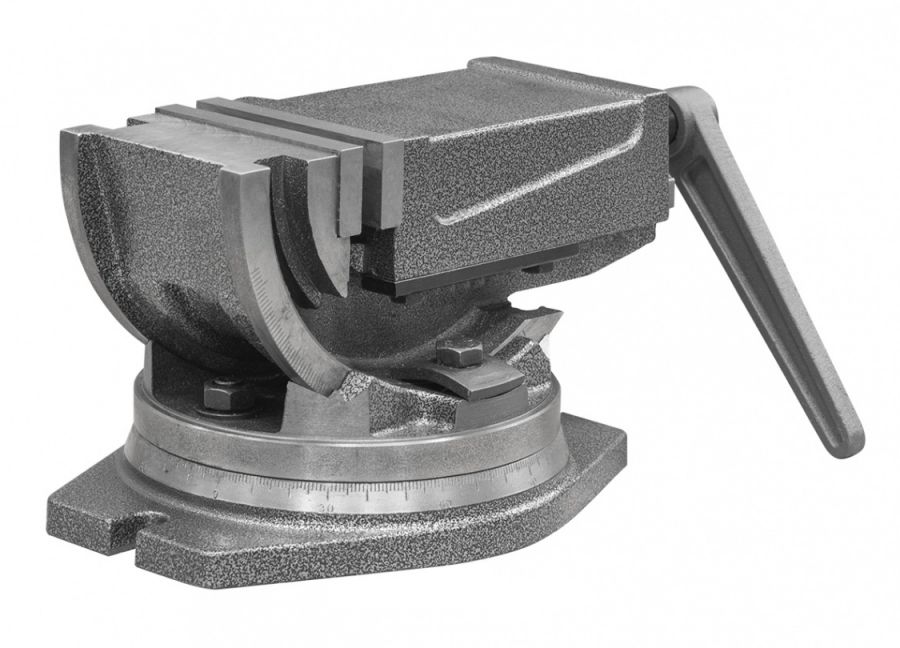 Тиски станочные Stalex QHK125 угловые 2-х осевые, ширина губок 125 мм - фото