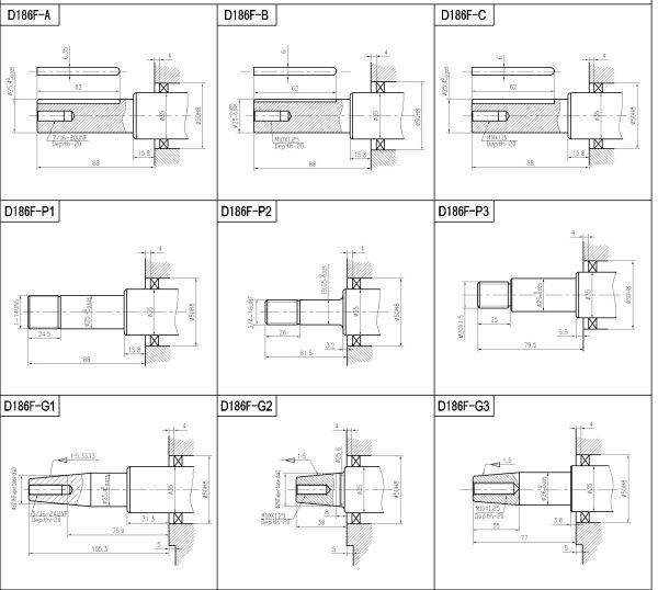 Двигатель дизельный 186FАЕ-С - фото