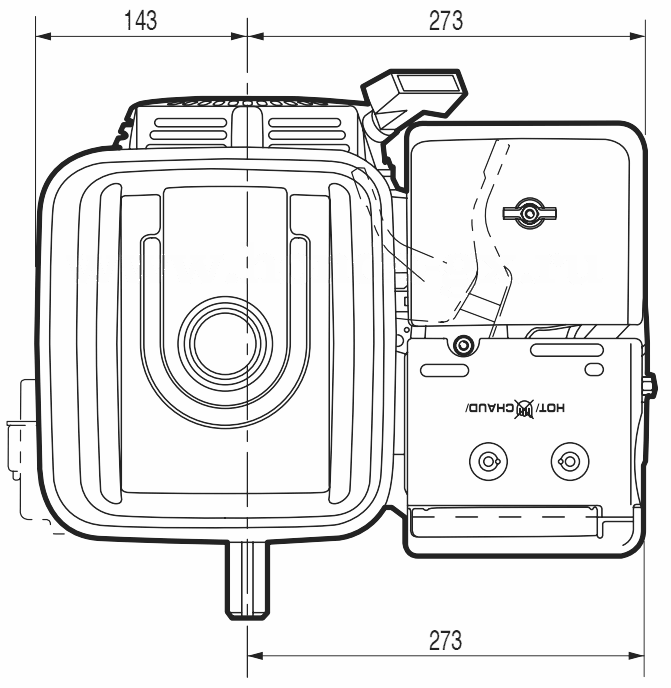 Двигатель бензиновый Grost GX 270 (Q тип), аналог HONDA - фото
