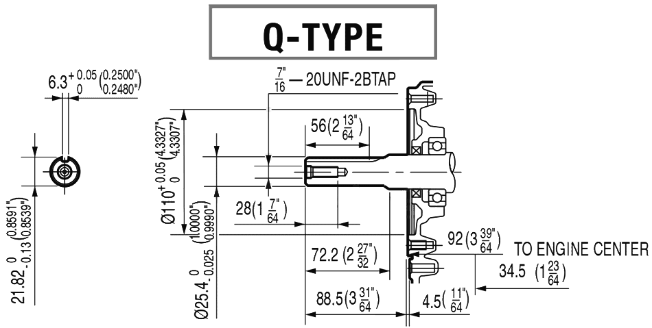 Двигатель бензиновый Grost GX 270 (Q тип), аналог HONDA - фото