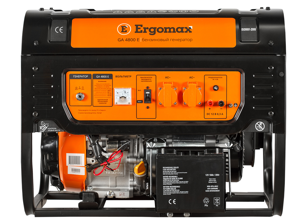 Генератор бензиновый ERGOMAX GA-4800E - фото
