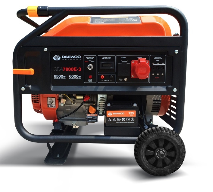 Генератор бензиновый Daewoo GDA 7800E-3 - фото