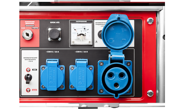Генератор бензиновый Зубр ЗЭСБ-6200-ЭА, с блоком автоматического ввода резерва (ATS) - фото