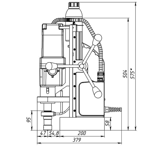 Станок сверлильный на магнитном основании MBR-100 - фото