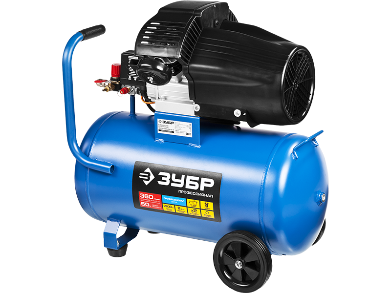 Компрессор с прямой передачей Зубр ЗКПМ-360-50-2.2 - фото