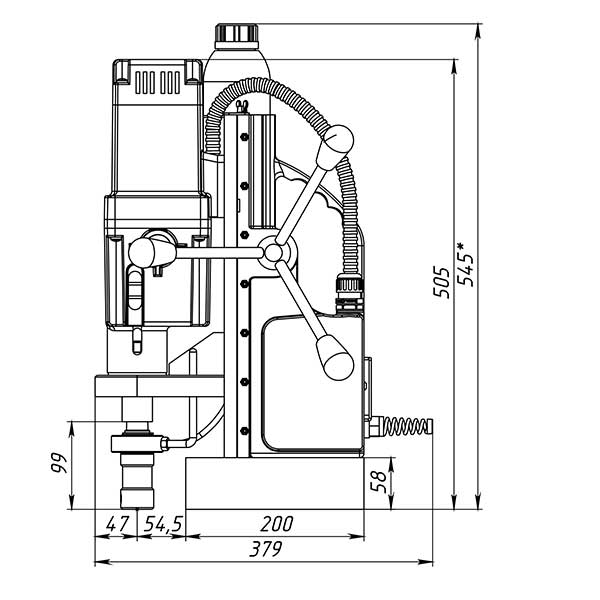 Станок сверлильный на магнитном основании MBA-100 - фото