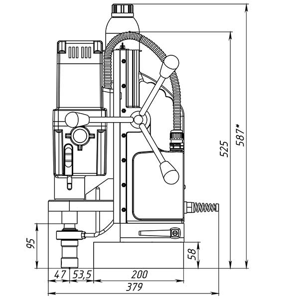 Станок сверлильный на магнитном основании MBSA-100 - фото