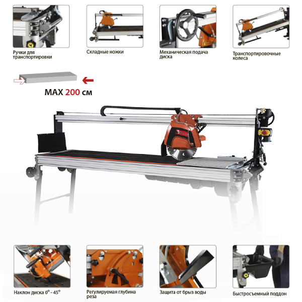 Станок для резки камня DIAM PLM-2000 AL/2.2 - фото