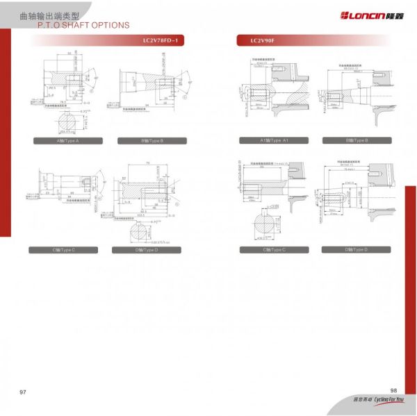 Двигатель бензиновый Loncin LC2V90F (B тип) - фото