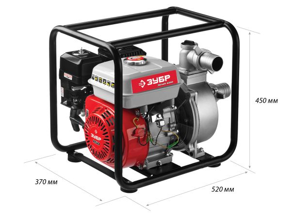 Мотопомпа  бензиновая Зубр ЗБМП-600 - фото