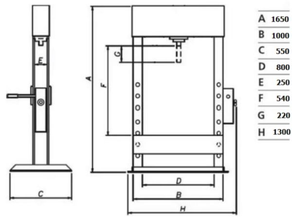 Пресс гидравлический STALEX HP-63 - фото