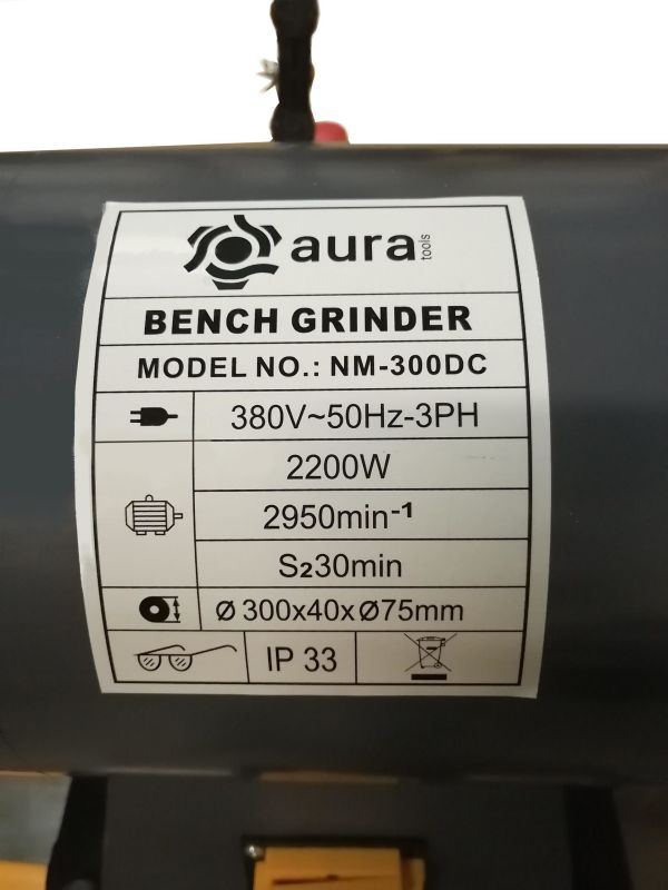 Двухдисковый шлифовальный станок с пылесосом AURA NM-300DC - фото