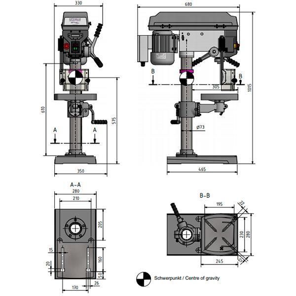 Станок сверлильный Optimum OPTIdrill D 23PRO (400 V) - фото