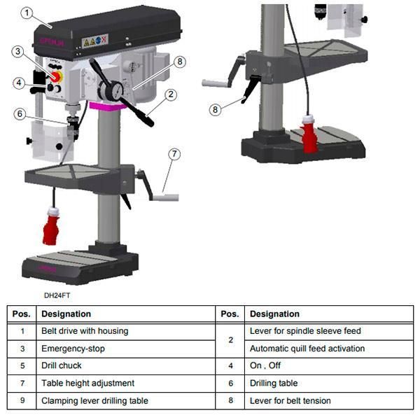 Станок сверлильный Optimum OPTIdrill DH 24FT (400 V) - фото
