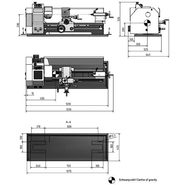 Станок токарный Optimum OPTIturn TU 2807 (230 В) - фото