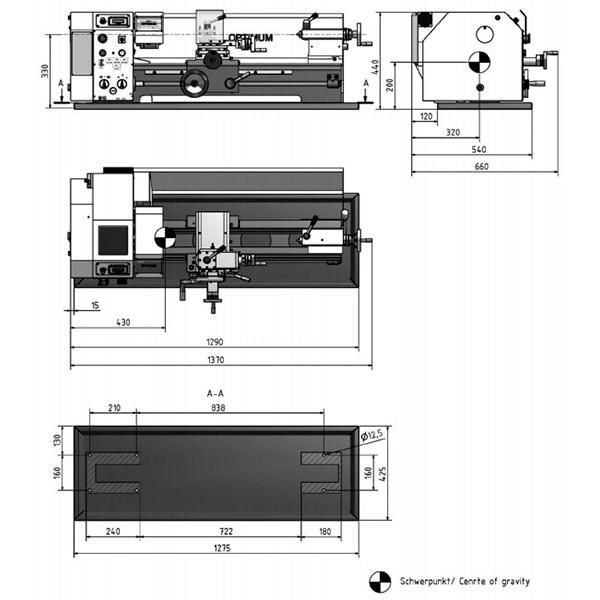 Станок токарный Optimum OPTIturn TU 2807V Vario - фото