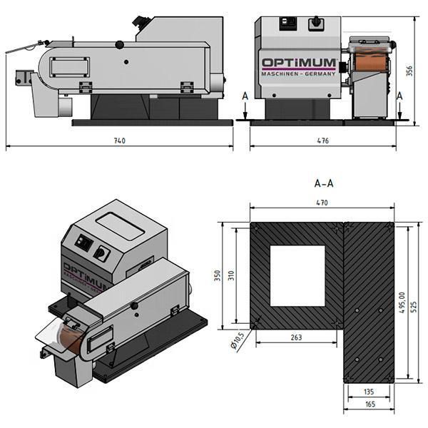 Станок шлифовальный Optimum OPTIgrind GB 100S - фото