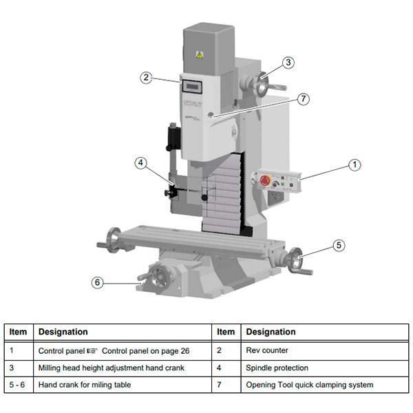 Сверлильно-фрезерный станок Optimum OPTImill MH 25 V - фото