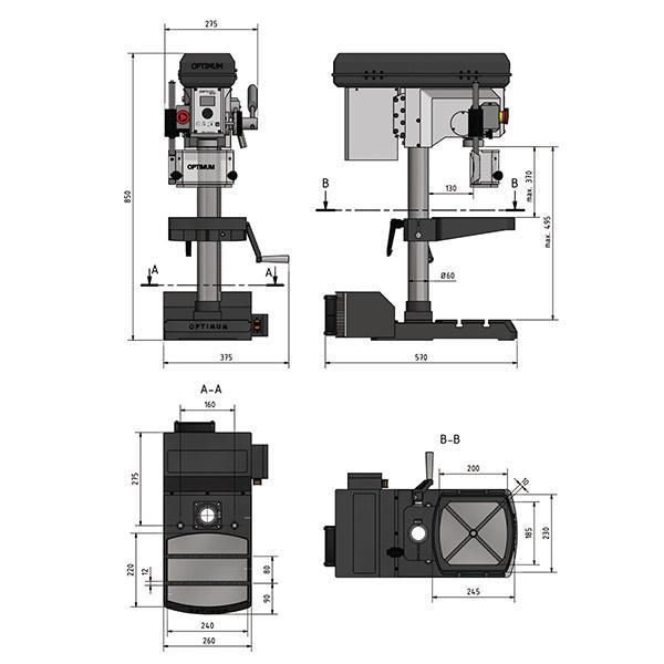 Станок сверлильный Optimum OPTIdrill DX 17V - фото