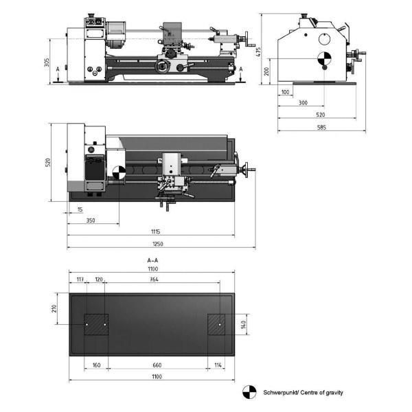 Станок токарный Optimum OPTIturn TU 2506 (230 В) - фото