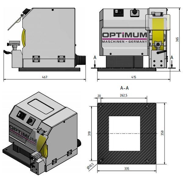 Шлифовальный станок Optimum OPTIgrind GB 250B - фото