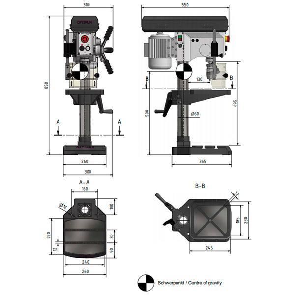 Станок сверлильный Optimum OPTIdrill B 16H - фото