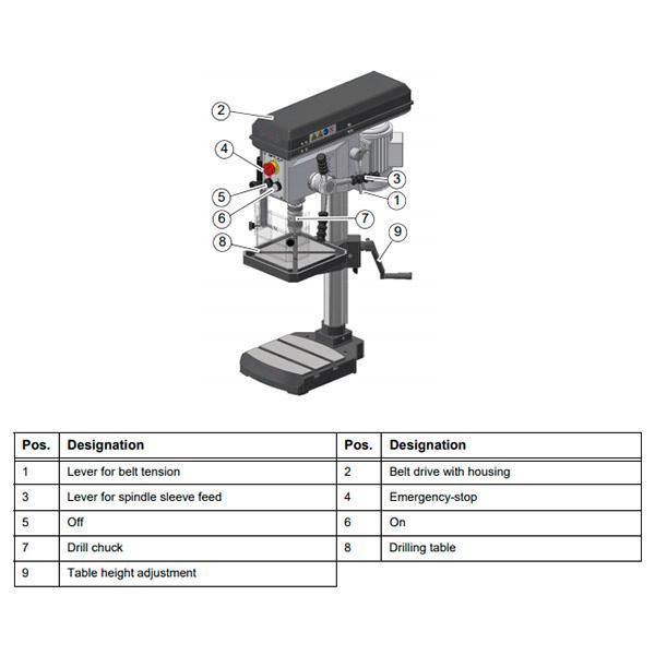 Станок сверлильный Optimum OPTIdrill B 16H - фото