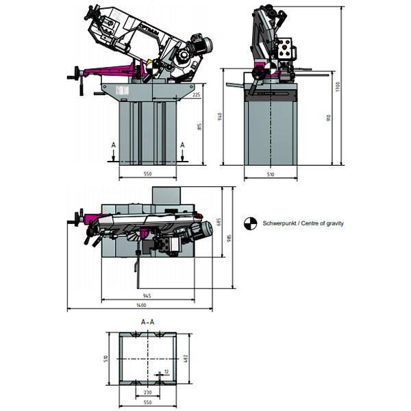 Ленточная пила по металлу Optimum OPTIsaw S 275NV - фото