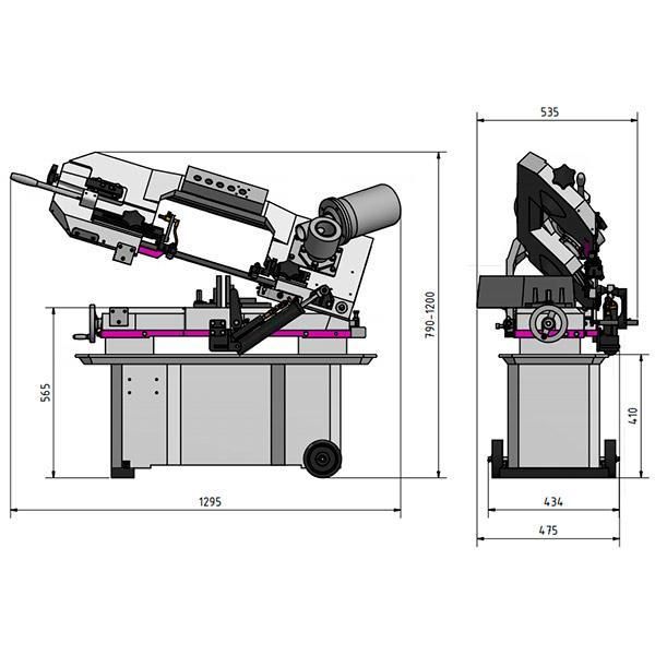 Ленточная пила по металлу Optimum OPTIsaw SD 200G - фото
