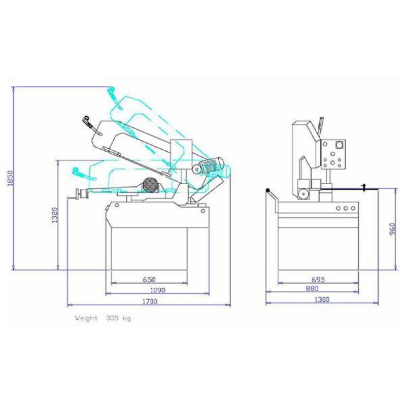 Ленточная пила по металлу Optimum OPTIsaw S 300DG - фото