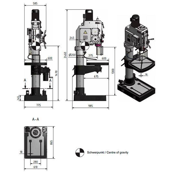 Станок сверлильный Optimum OPTIdrill В 50GSM - фото