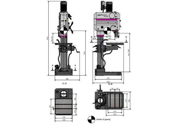 Станок сверлильный Optimum OPTIdrill DH 55V - фото