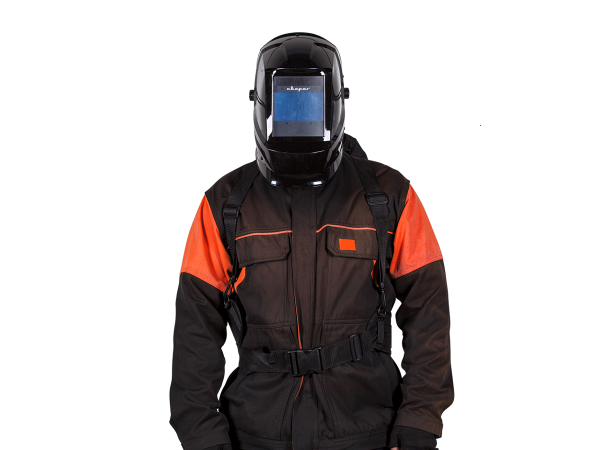 Маска сварщика Сварог AS-4001F Хищник с устройством подачи воздуха Р-1004 - фото