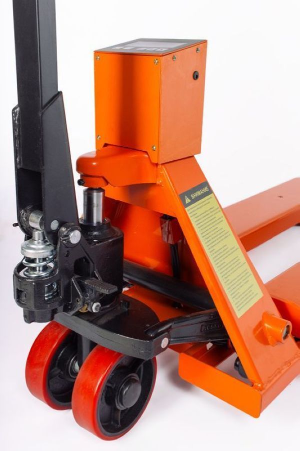 Тележка гидравлическая с весами TOR 2500 кг CBY-CW2 (МОДЕЛЬ N) полиуретановые колеса - фото