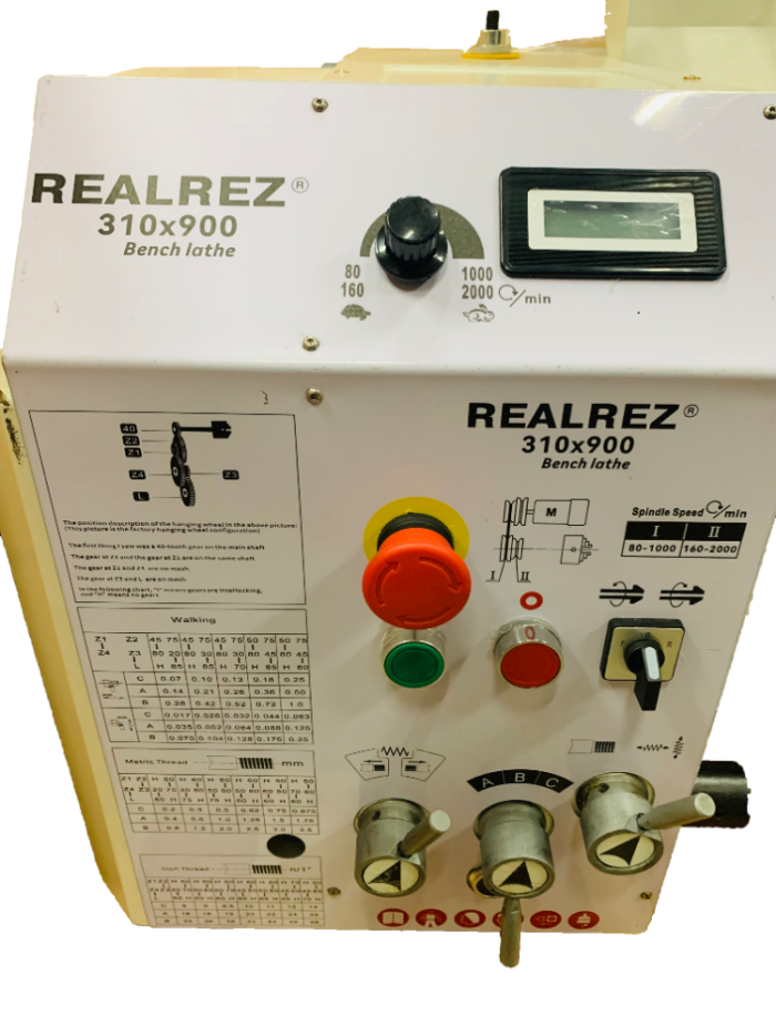Станок токарный REALREZ 310X900 220V (УЦИ+СОЖ) - фото