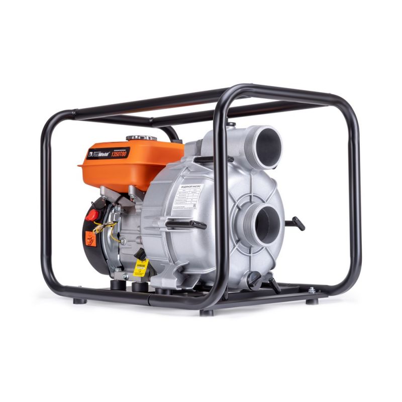 Мотопомпа бензиновая FoxWeld 1350T80 для грязной воды - фото