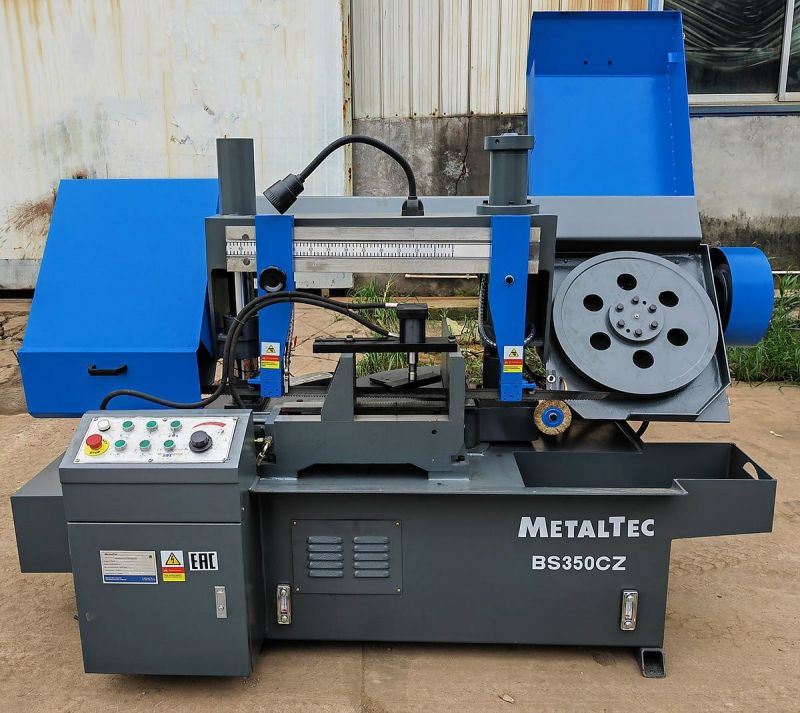 Двухколонный полуавтоматический ленточнопильный станок MetalTec BS 350CZ - фото