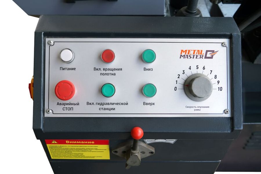 Двухколонный полуавтоматический ленточнопильный станок Metal Master MGH-500 Z60 - фото