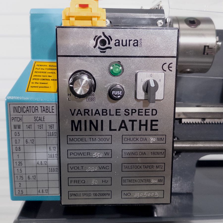 Настольный токарный станок AURA TM-300V - фото