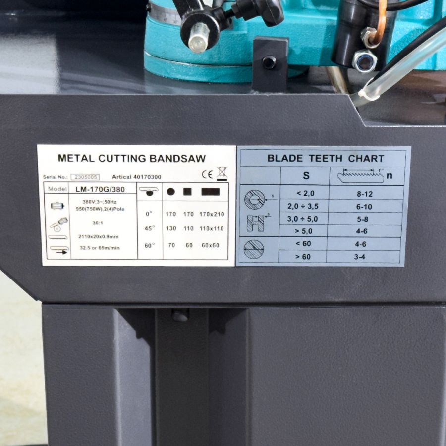 Ленточная пила по металлу AURA LM-170G/380 - фото