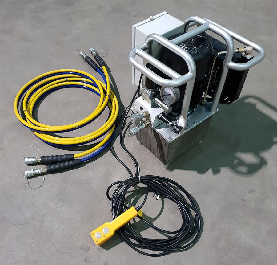 Двухпоточная маслостанция МГС700-1.1П-Э-2ГГ 220В, полуавтоматическая для двух гайковертов - фото