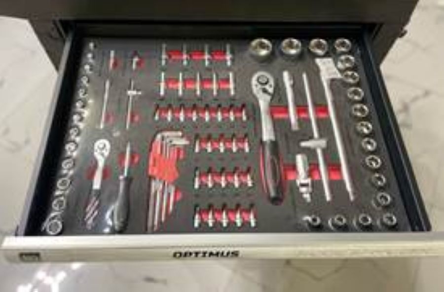 Тележка инструментальная OPTIMUS TS-07 с набором инструмента - фото