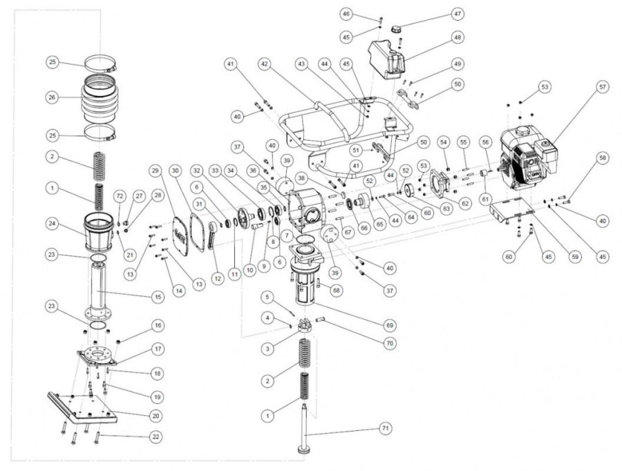 Вибротрамбовка бензиновая GROST TR-80HC - фото
